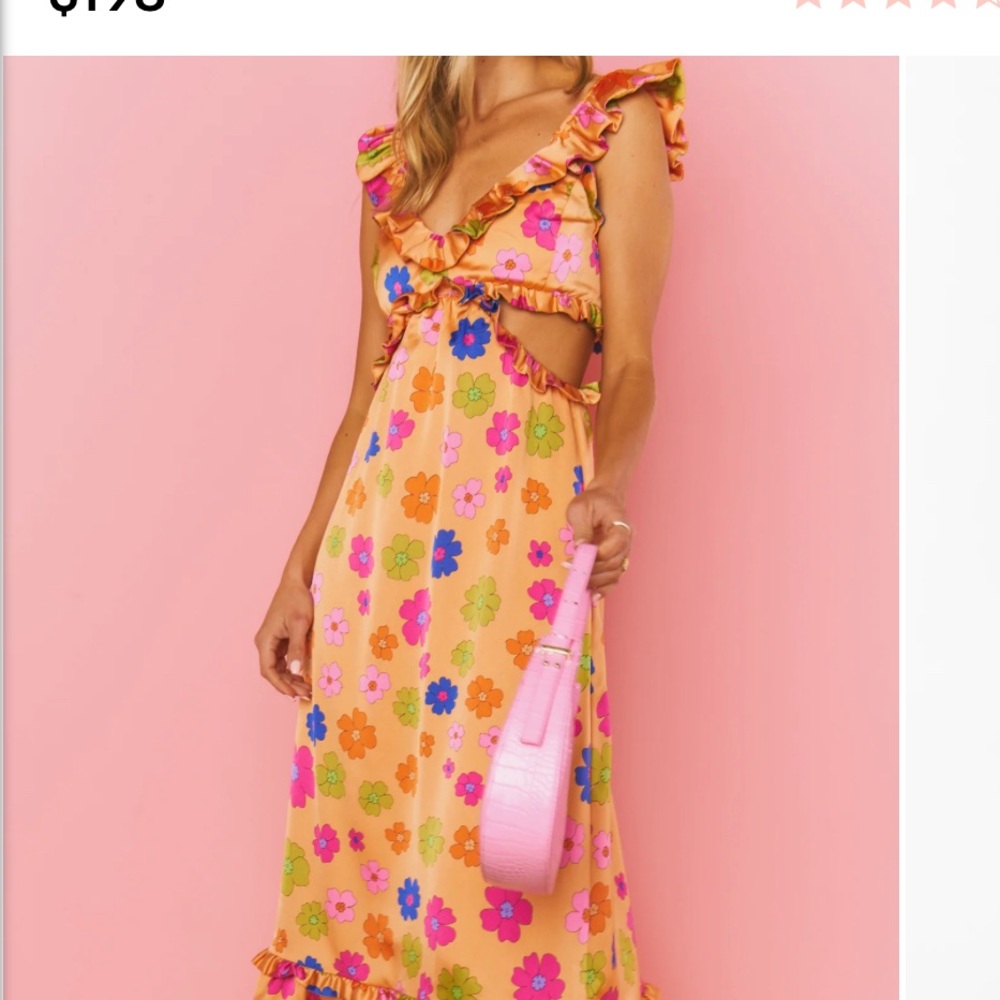 Show Me Your MuMu Lane Midi Dress Poppin Poppy M